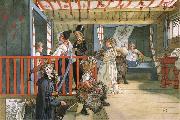 Carl Larsson Name Day at the Storage Shed oil painting reproduction